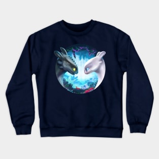 Toothless and Light Fury (How to Train Your Dragon 3) Crewneck Sweatshirt